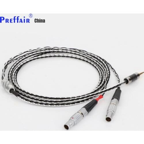 Preffair HIFI 8 Cores 7N OCC Silver Plated Headphones Replacement Cable Upgrade Cable for Focal Utopia ELEAR Headphones