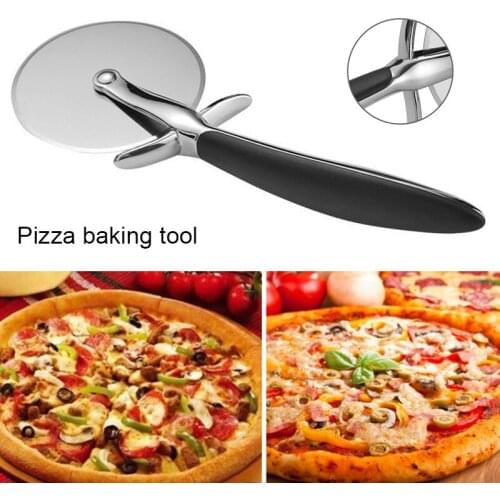 Pizza Cutter Wheel Zinc Alloy Pizza Slicer No Rust Safe And Sanitary Kitchen Tool With Non-slip Thickening Handle For Easy Grip