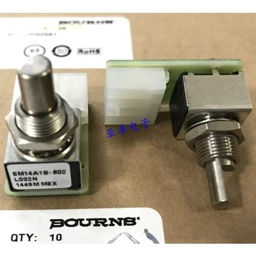 Original new 100% electrodeless potentiometer EM14A1B-502-L032N unlimited rotating potentiometer 5K resistance 360 degrees turn