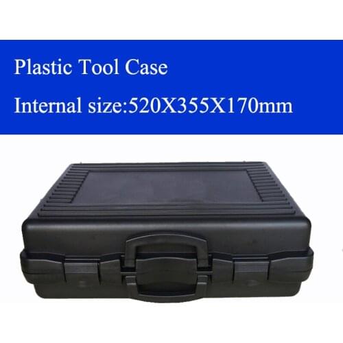 Plastic Tool case suitcase toolbox Impact resistant safety case equipment Instrument box with pre-cut foam 520X355X170mm