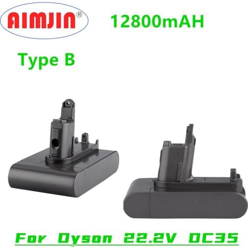 Latest Upgrade (Type B) 22.2V 12800mAh Li-ion Vacuum Battery for Dyson DC35, DC45 DC31, DC34, DC44, DC31 Animal, DC35 Animal