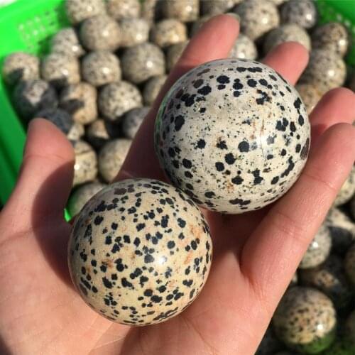 Natural stones and minerals Spotted stone sphere quartz crystals healing living room decoration home modern