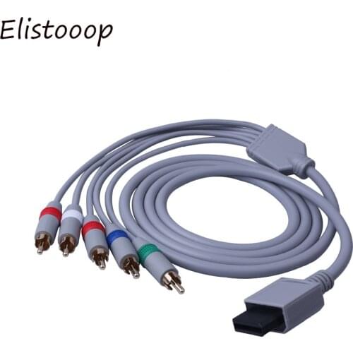 1.8m Gaming Machine Connecting Cables 1080P HDTV AV 5 RCA Cables Audio Video Game Component Cable for Nintendo Wii