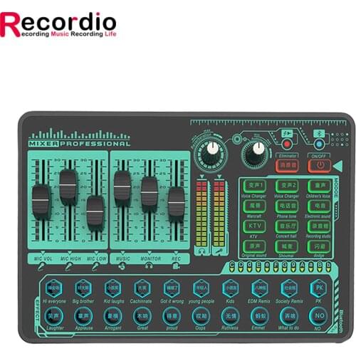 GAX-H9 Studio Sound Card Audio Usb External Computer Pc Mobile Phone Singing Recording For Live Broadcast Mic Sound Card