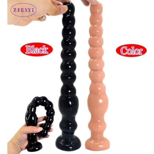 Super Long Anal Plug Anal Backyard Beads Anal Balls Adult Toys With Suction Cup Prostata Massage Anal Butt Plug Sex Toys