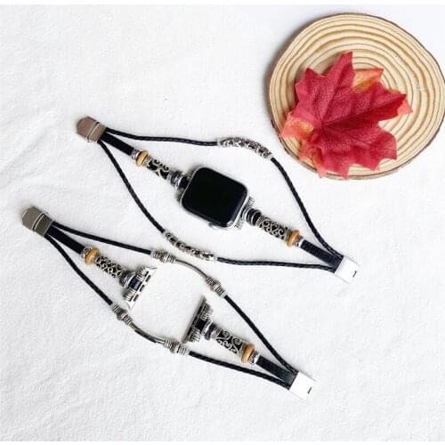 Vintage Genuine Leather Strap for iWatch 6 5 4 3,Original vintage handmade strap for Apple Watch 3 4 5,for 42mm 44mm iWatch Band