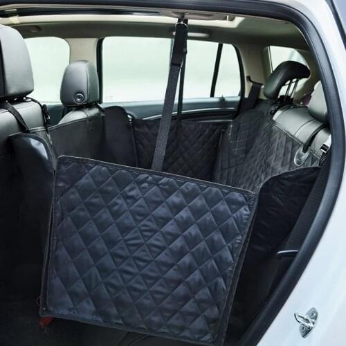 High quality quilted Pet dog Seat Cover for Car Dog Hammock non slip Waterproof Luxurious rear double seated dog mat pet carrier
