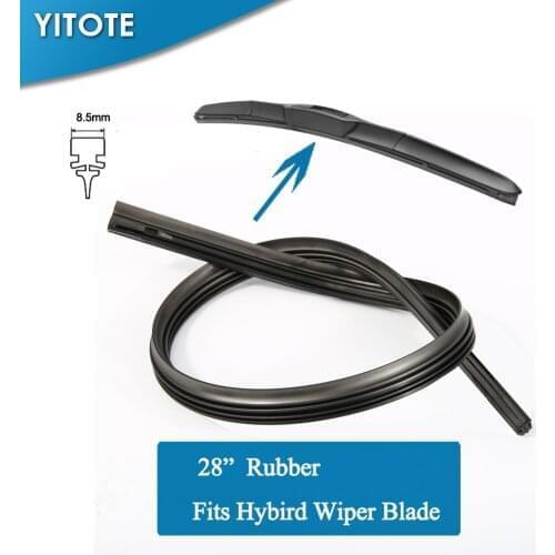 YITOTE 28” Wiper Refill Rubber Replacement for Hybrid Type Wiper Blades Surface Longer Life (Pack of 1)