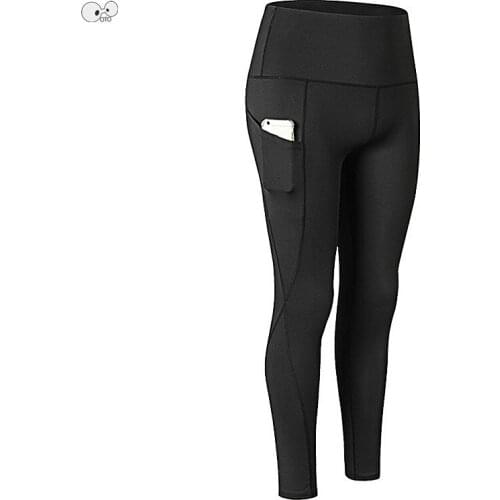 Women High Waist Yoga Pants Quick Dry Running Tights Workout Fitness Gym Compression Leggings Elasticity Sportswear with Pockets