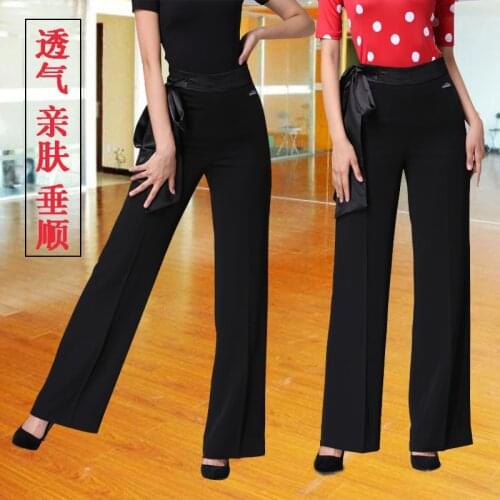 2018 Ballroom Dance pants Ladys Tango Waltz Dancing costumes Women Ballroom Dance Competition pants DB815