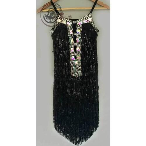 New style latin dance costume sexy sequins tassel latin dance dress for women latin dance competition dresses A87 S-4XL