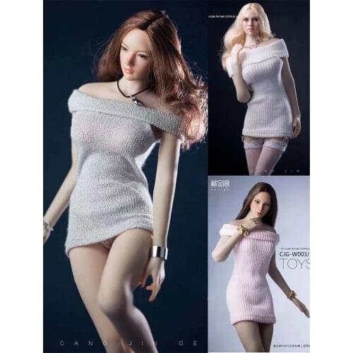 1:6 female soldier clothes white dress model for 12 inch PH UD action figure body