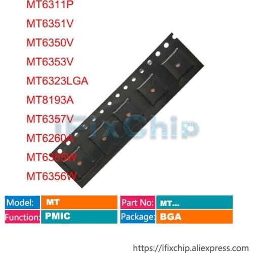 1pcs MT6311P MT6351V MT6350V MT6353V MT6323LGA MT8193A MT6357V MT6260A MT6355W MT6356W Power PM IC Chip