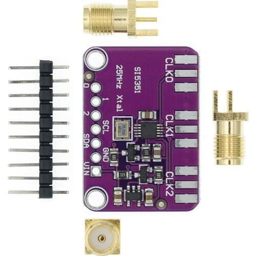 10PCS DC 3V-5V CJMCU-5351 Si5351A Si5351 I2C Clock Generator Breakout Board Module Signal Generator Clock 8KHz-160MHz