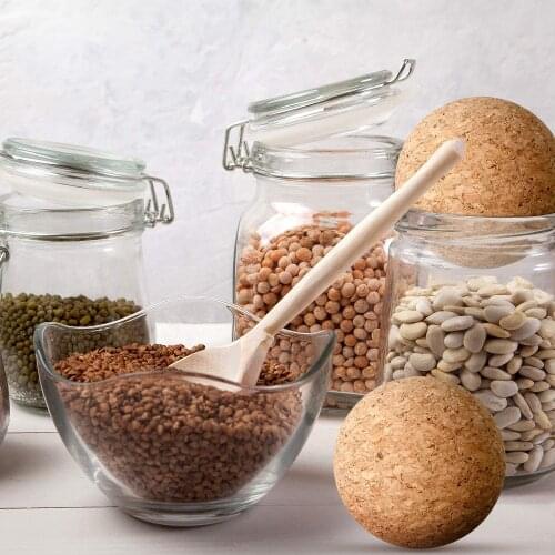 2Pcs Wine Stopper Cork High Density Wooden Decanter Top Round Ball Mini Replacement Tool wholesale