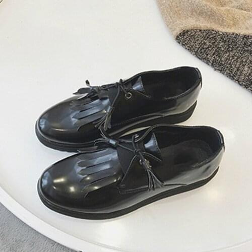 2019 Classic Black Ballet Flats Shoes Women Genuine Leather Small Wedges Low Heel Shallow Comfortable Work Shoes Woman X14-69