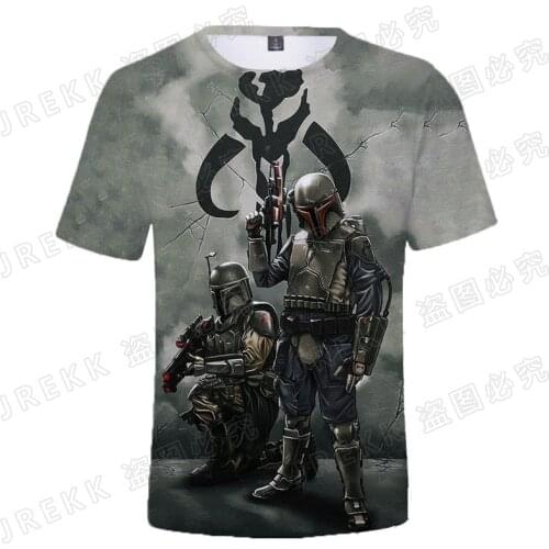 2021 New Disney Movie The Mandalorian T shirt Men Women Children Summer Short Sleeve Star Wars Baby Yoda 3D Printed Tee Shirt