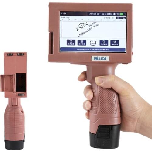 25.4mm Touch Inkjet Printer Portable Handheld Inkjet Printer Machine for logo batch code serial number label barcode QR code