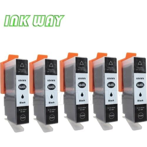 INK WAY 5 Pack inkjet cartridge for HP564XL with Chip show ink level for Photosmart 5400 5510 5514 5515 5520 etc