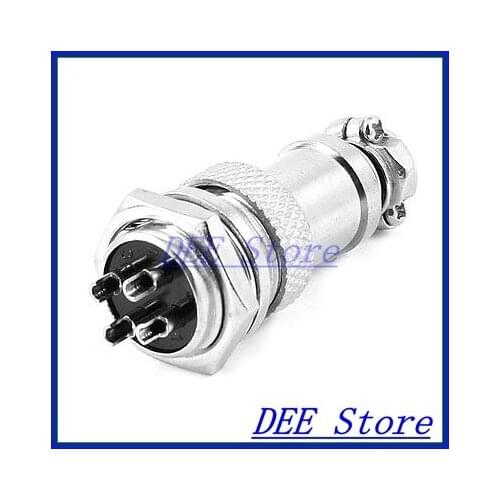 AC 200V 5A 1000V 3/8PT Thread 4P 4 Pin Aviation Connector Plug Joint