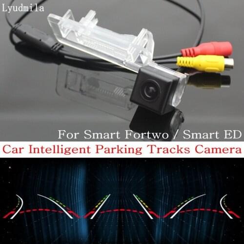 Car Intelligent Parking Tracks Camera FOR Smart Fortwo 451 ED HD CCD Rear View Camera For Mercedes-Benz C Class W202 4D Sedan