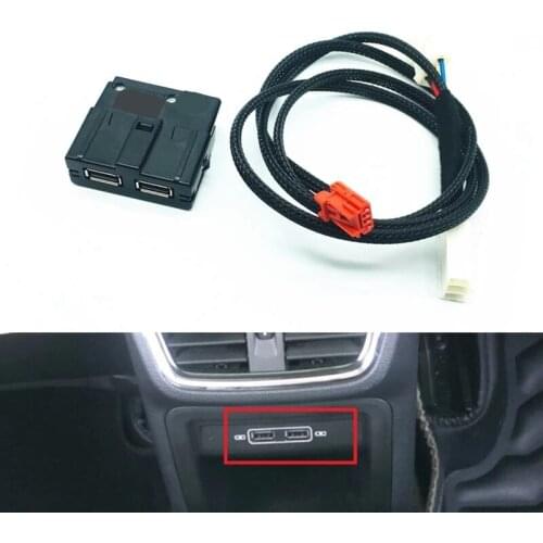 Car Armerst USB Socket Rear Seat USB Adapter Wiring Harness for Tiguan MK2 Octavia Superb Kodiaq 5QD035726