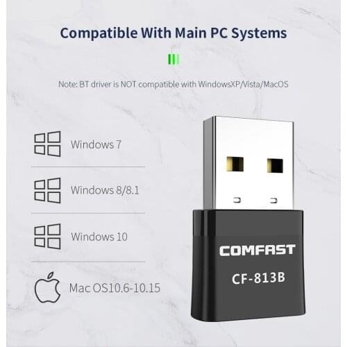 [Wifi+Bluetooth-compatible] 2 in 1 Wireless Network Card 650Mbps Mini USB Wireless Adapter BT4.2 Bluetooth-compatible Dongle