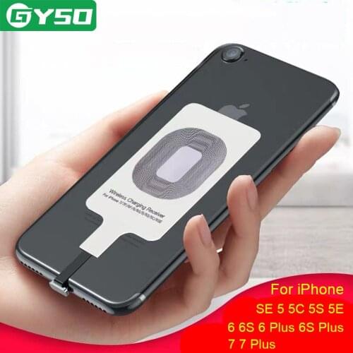 GYSO Qi Wireless Receiver Charger Support Micro USB Type C Wireless Charging Adapter For iPhone Android Charge Pad Dock