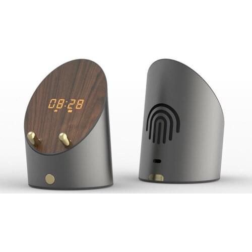 Wireless Automatic Induction Speaker with Digital Alarm Clock Multifunction Bluetooth Induction Speaker Portable Desktop Clock