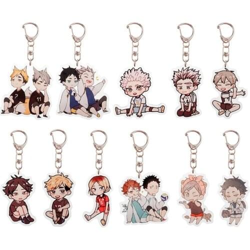 Volleyball boy Key Chain Ring Anime Haikyuu Keyring Cute Cartoon Keychain Sleutelhanger New Keychain Accessories