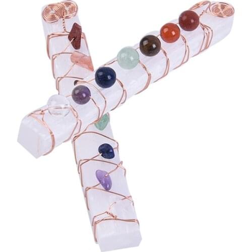 Chakra Healing Crystals Stones Beads Wire Wrapped Raw Selenite Stick Wand For Yoga Meditation Spiritual Reiki Balancing