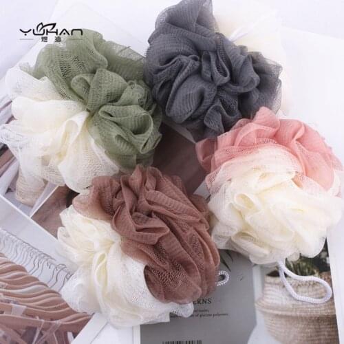 Shower flower color foam whipping mesh Wisp for body Bath tool sponges Fine foam ball mesh Bath ball