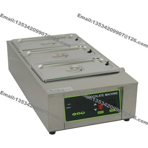 12kg Commercial Use 110v 220v Electric Digital Chocolate Melter Warmer Boiler Temperer with 3 Melting Pot