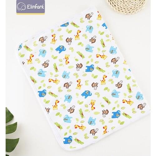 Elinfant Baby Diaper Changing Mat Washable Travel Pad Waterproof and Breathable Baby Floor Mat Cushion Reusable Pad Medium