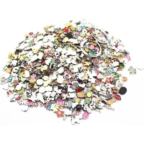 Hot selling 20pcs/lot Powder or footprints Floating Charms Living glass Floating Pendant Lockets Charms