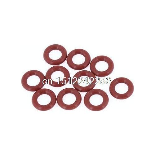 10 x Red Rubber 13mm x 3mm x 7mm Oil Seal O Rings Gaskets Washers