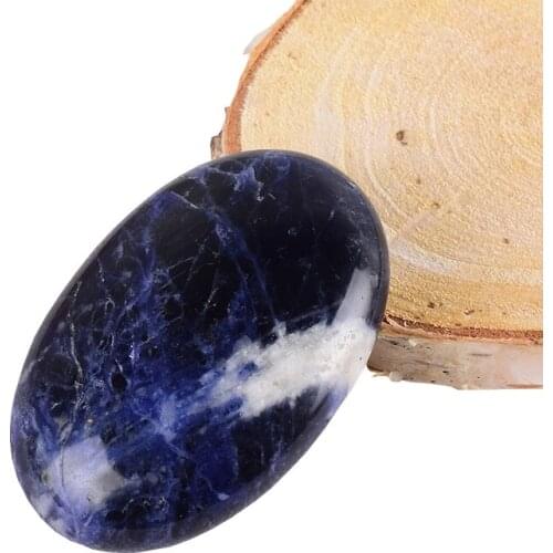 6*4 cm Natural Stone Hot Massager Sodalite Jade Palm Stones SPA Massage Face Gua Sha Tools Beauty Health Body Back CareTool