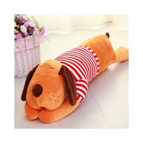 Stuffed you prone dog plush toy large 120cm dog soft throw pillow, Christmas birthday gift F009
