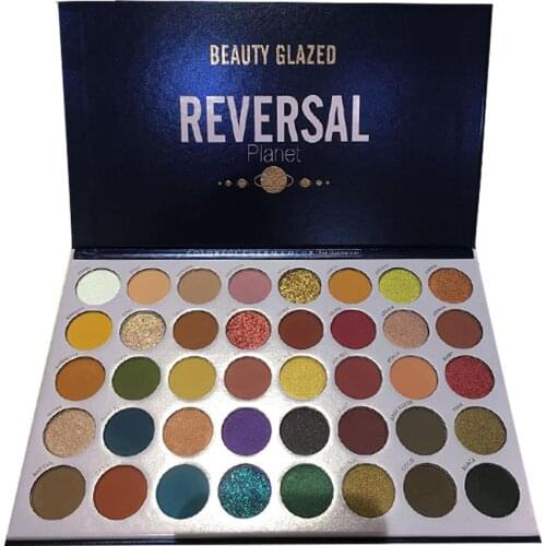 New Hot 40 Color Glitter Matte Eyeshadow Palette Shimmer Rainbow High Pigment Makeup Palette Christmas Party Supplies