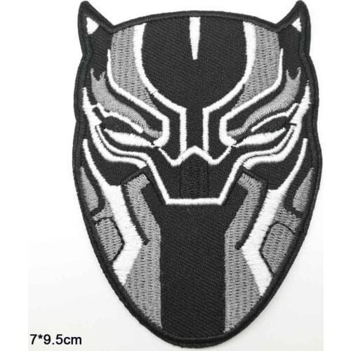 Black Panther Iron On Embroidered Clothes Kermit Frog Patches For Girl Woman Clothing Stickers Garment