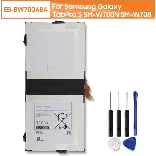 Samsung Original EB-BW700ABE Battery For Samsung Galaxy TabPro S SM-W708 SM-W700N Tab Pro S Replacement Tablet Battery 5200mAh