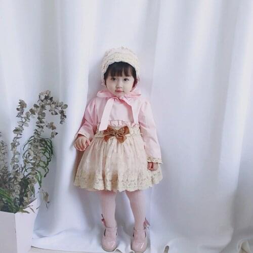 2019Autumn Spanish Childrens Court Dress Embroidered Lace Dress Princess Dress Girls Christmas Dress Birthday Party Cute Dress