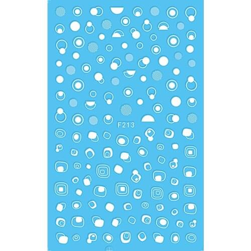 Feather Bow Nail Sticker Geometric Shape 3D Adhesive Gold and Silver Black and White Diamond Lips Nail Art Deco Applique F213