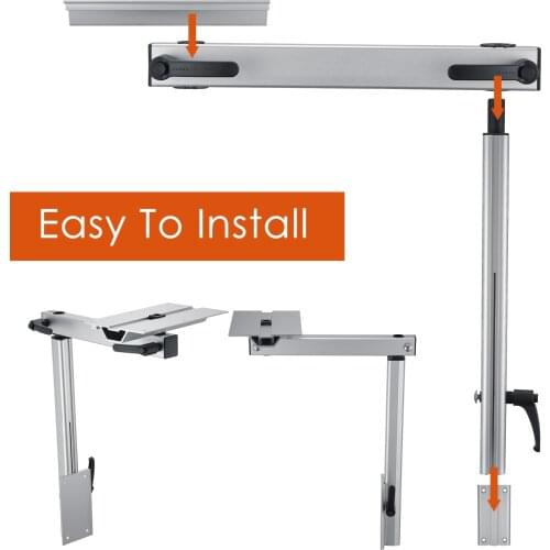 RV Trailer Parts Aluminum Alloy Movable 360° Rotatable Height Adjustable Camper Caravan Table Leg, Used for RV,Camping Car