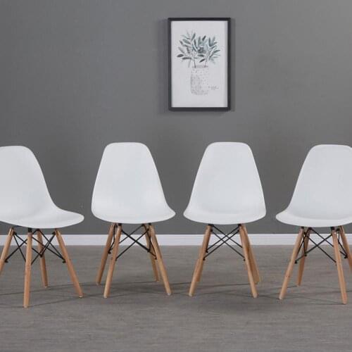 Durable 2Pcs Modern Simple Fashion Leisure Plastic Chair Set Ergonomically Curved Dining Chair Thickened for Dinning Room