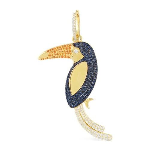 Sterling silver June new starfish coconut tree leaves bird shell earrings female colorful fun fashion new ear jewelry