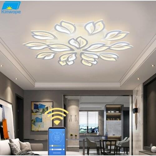 New Modern Living Room Lamp Household Simple Modern Magnolia Shape Creative Led 2020 Bedroom Lamp Personality Ceiling Lamp