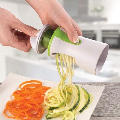Spiralizer Vegetable Slicer Twister Handheld Spiral Cutter Handheld Spiralizer Peeler Stainless Steel Spiral Slicer For Potatoes