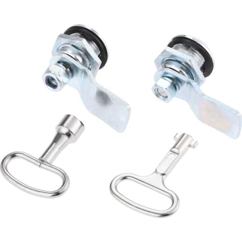 DRELD 1Pc Drawer Door Linear Triangle Lock For Door Mailbox Cupboard Cabinet +Key +Locking Plate Furniture Hardware Zinc Alloy