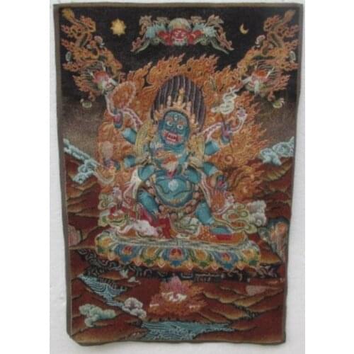 Golden silk embroidery thangka Tibet and Nepal exorcism peace and wealth/2